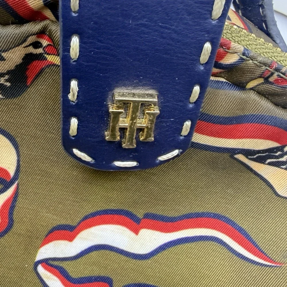Tommy Hilfiger Julia Small Dome Backpack Olive Green TH Bird Print Preppy 2017